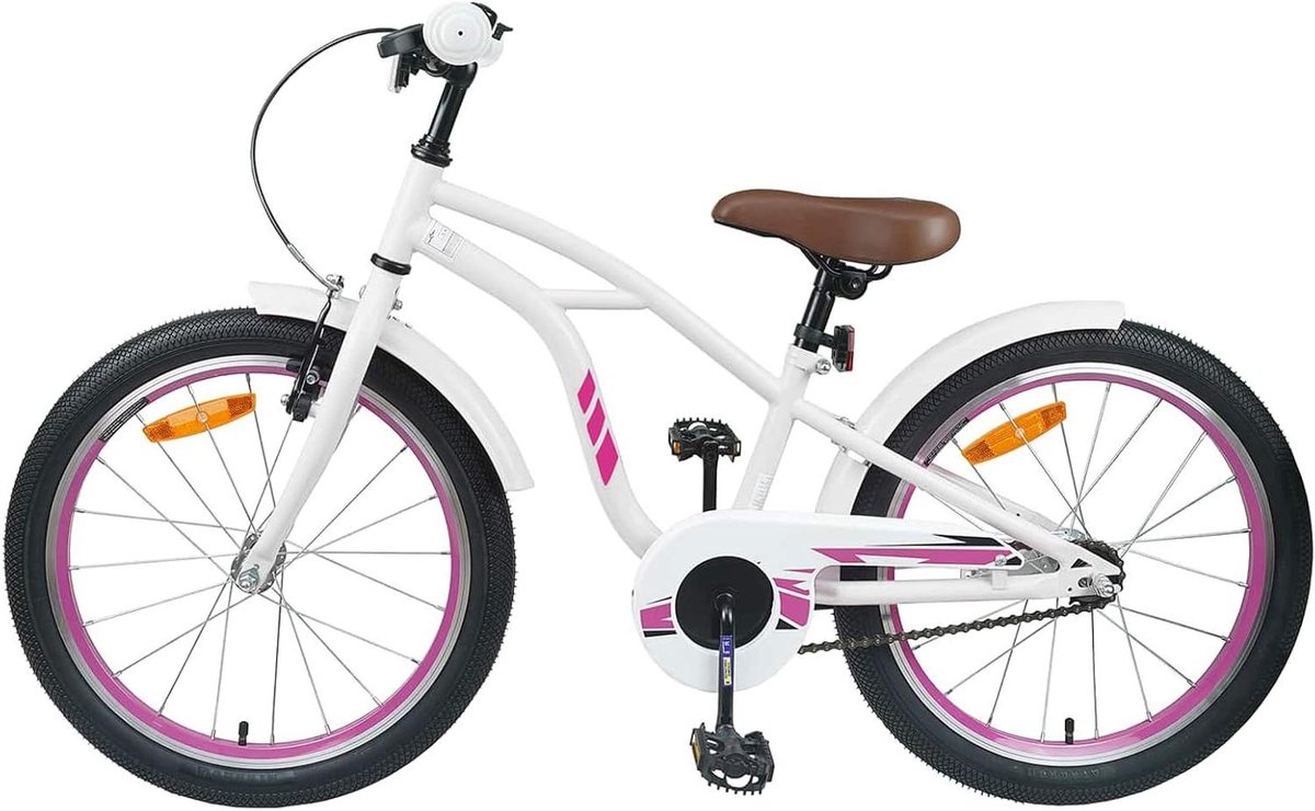 Kinderfiets 20 inch sfiets sfiets Veilig Fietsen Verstelbaar Stuur Zadel 20 inch Wit