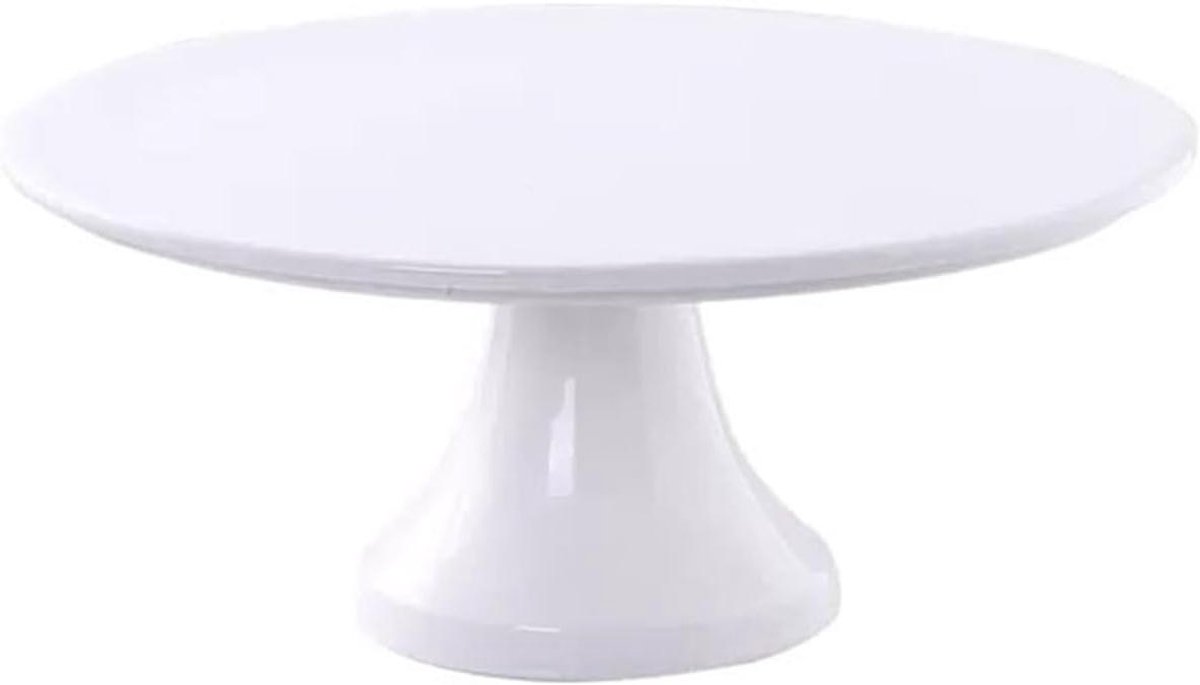 Taartstandaard - Cupcake plateau - Afternoon tea - Keramisch materiaal - 20 cm diameter - Wit