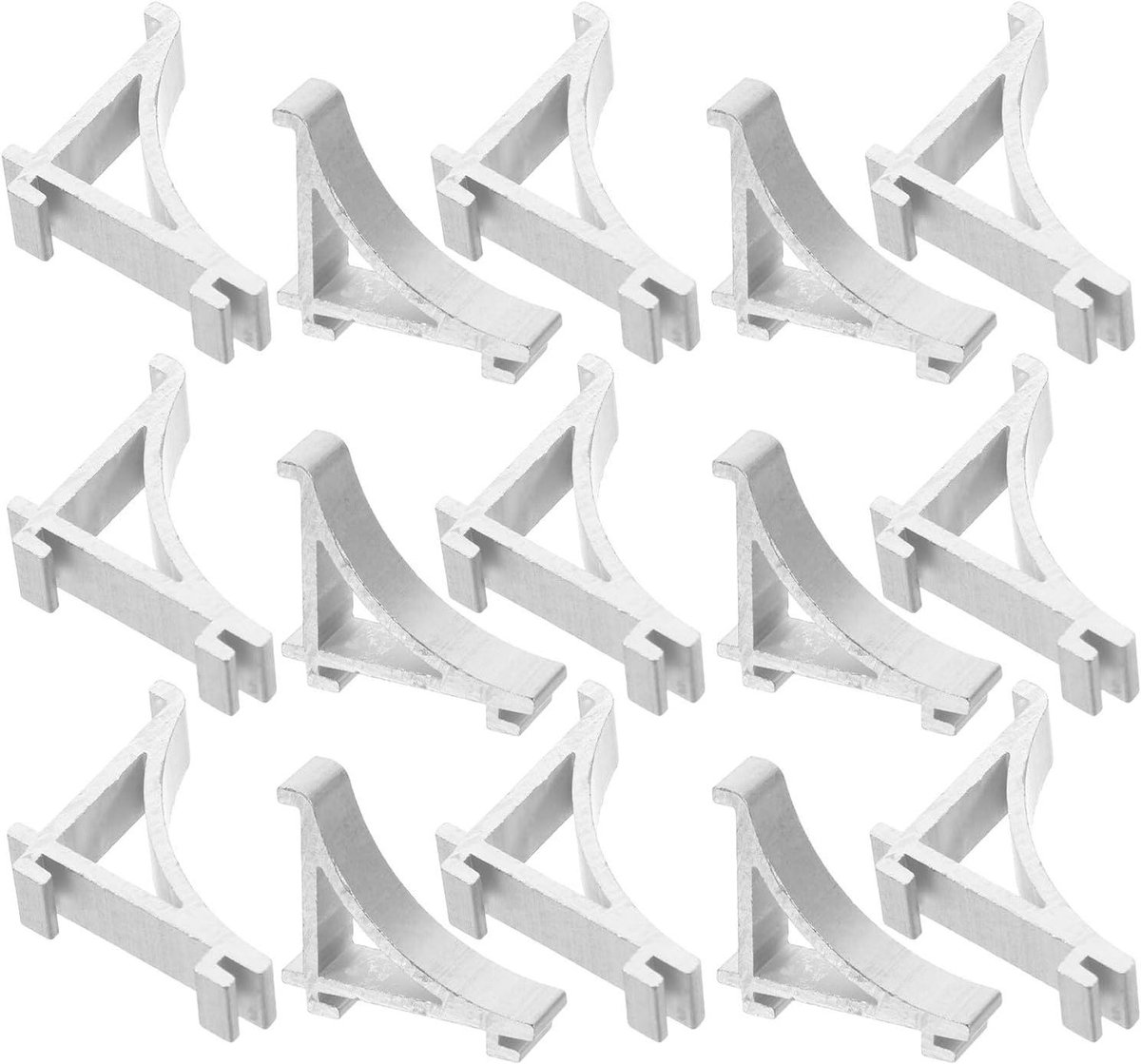 Koelkastplankhaken - Draadplankklemmen Vriezerklemmen - Opslag Organiseren - Aluminiumlegering Constructie - 25 Stuks - Zilver