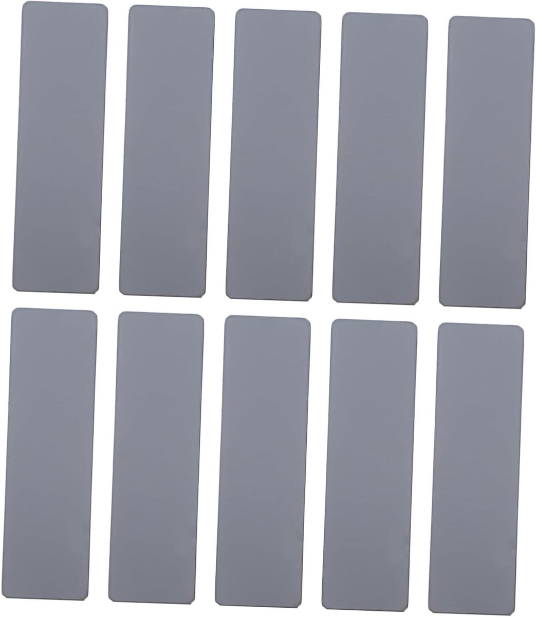Naamplaatjes Roestvrij Staal - Identificatie Tags - Kantoor Organisatie - Duurzame Gravure Ondersteuning - 7x2 cm - Zwart