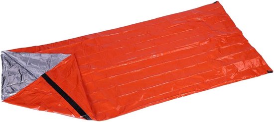 Nood Slaapzak - Survival Slaapzak Thermische Zak - Outdoor Overleving - Waterdicht en Koudebestendig - 200 x 90 cm - Oranje — afbeelding 5