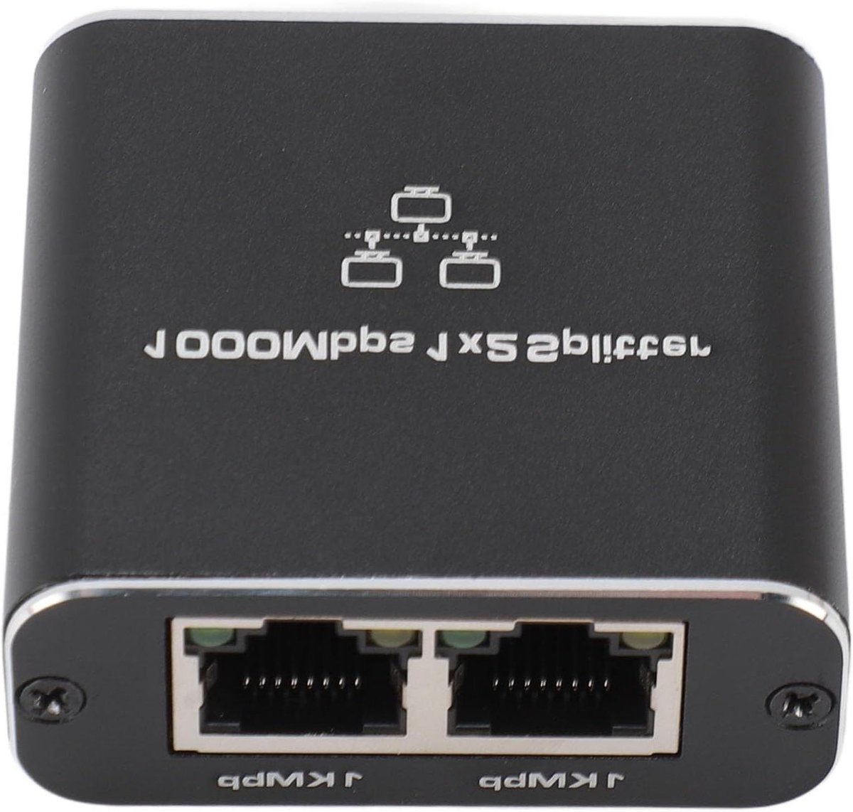 Ethernet Splitter - Netwerk Adapter - Netwerk Uitbreiden - Gigabit Snelheid - 2 Poorts - Grijs
