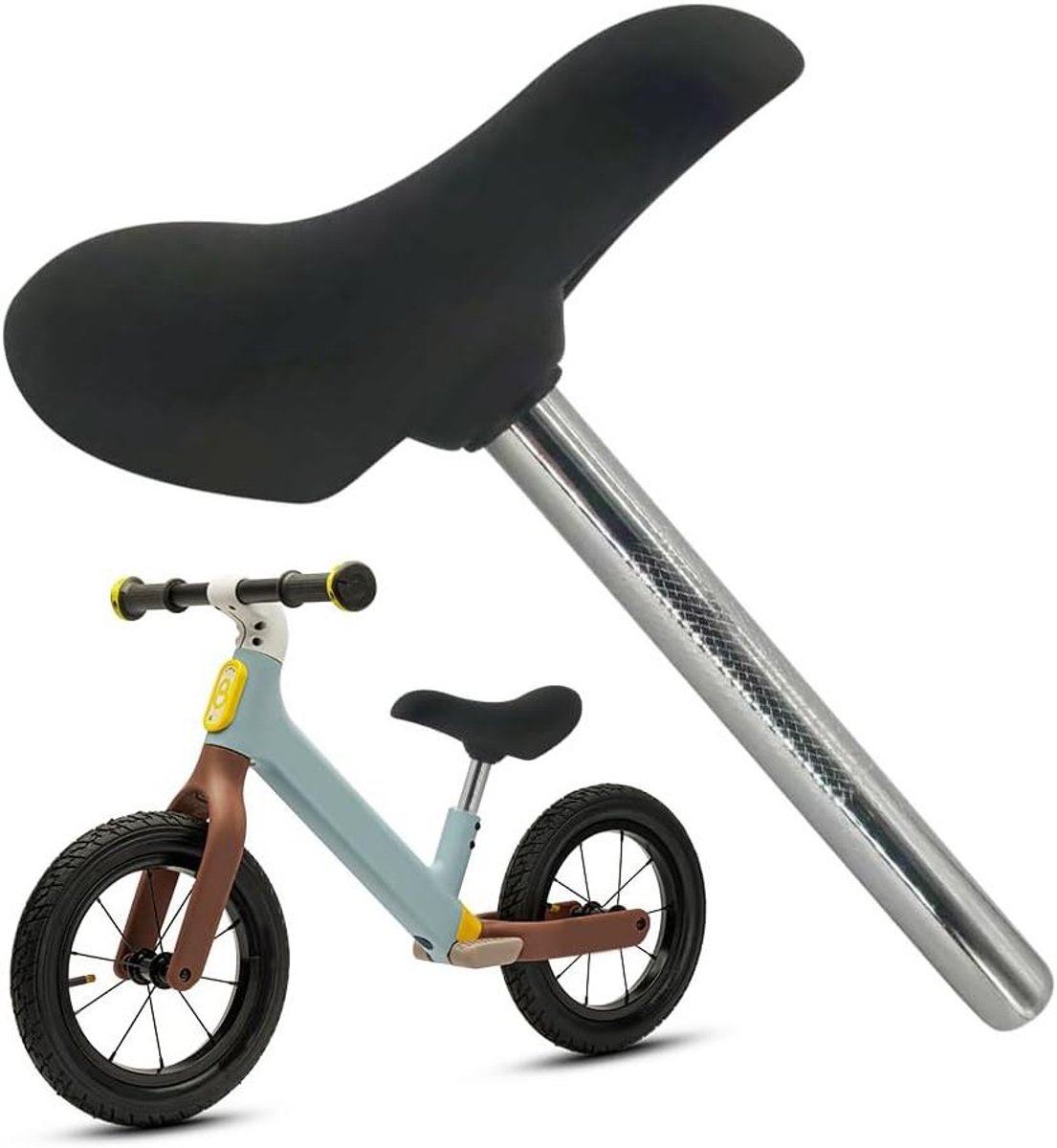 Kinderfiets Zadel Fietszadel Kinderen Dagelijks Fietsen Verbeterd Comfort 2 cm Pijpdiameter Zwart
