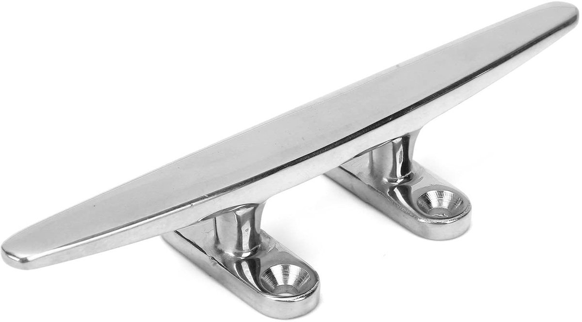 Dailygoody - Boot Dock Cleat - Roestvrijstalen Cleat - Stevige Marine Hardware - 8 Inch - Ideaal voor Boten en Kajaks - Duurzame Bootaccessoires - Ges
