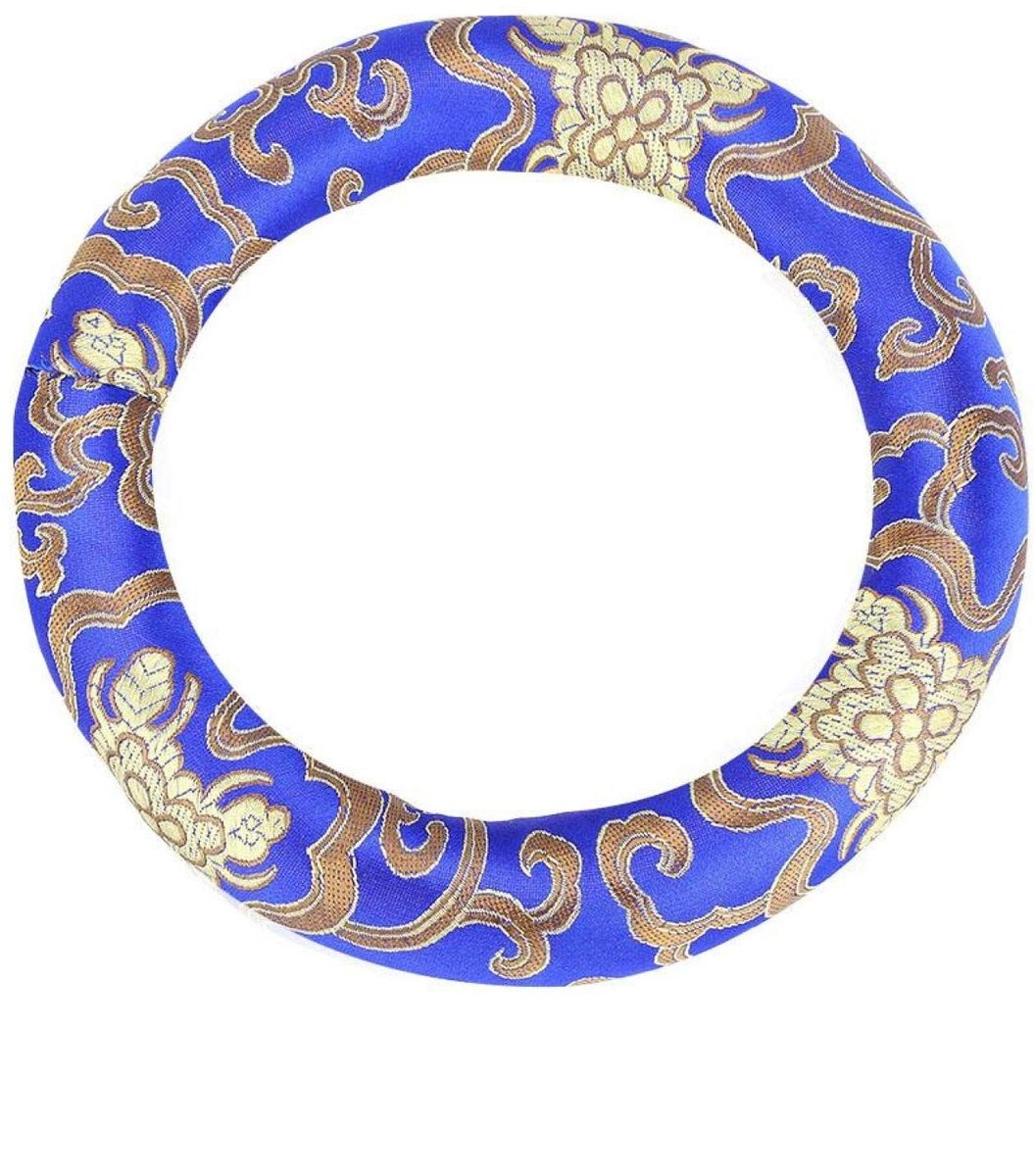 Dailygoody - Blauwe Klankschaal Kussenring - Comfortabel Accessoire - Zacht en Elegant - Geschikt voor Klankschalen - Voor Professionals - Ideaal voor