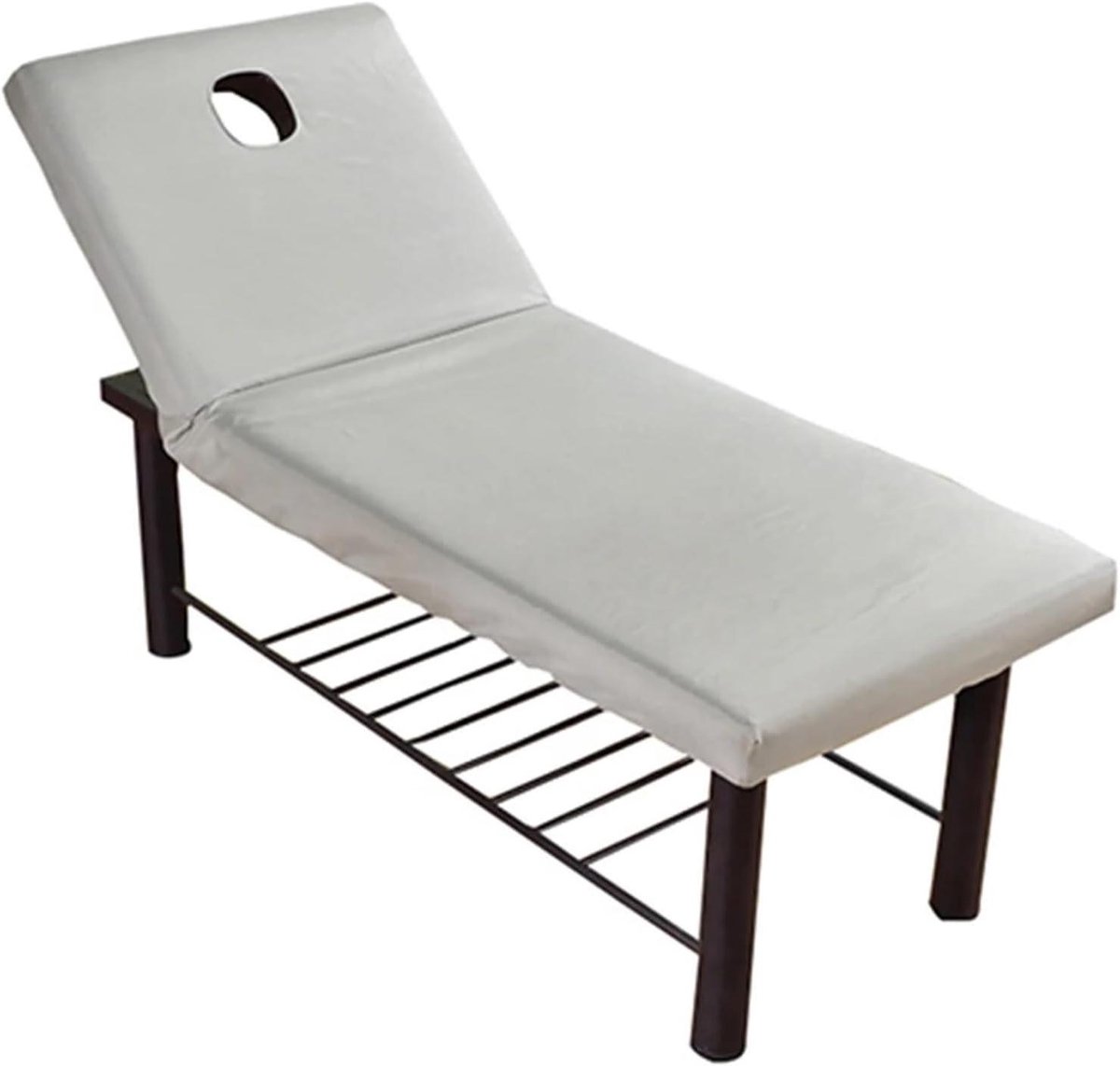 Beauty Bed Cover - Hoeslaken Massage Tafel - Hygiënisch Werken - Met Gezicht Adem Gat - 190x70 cm - Wit