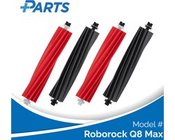 Roborock Q8 Max Borstels (4 Stuks, Plus.Parts® alternatief voor 8.02.0199)