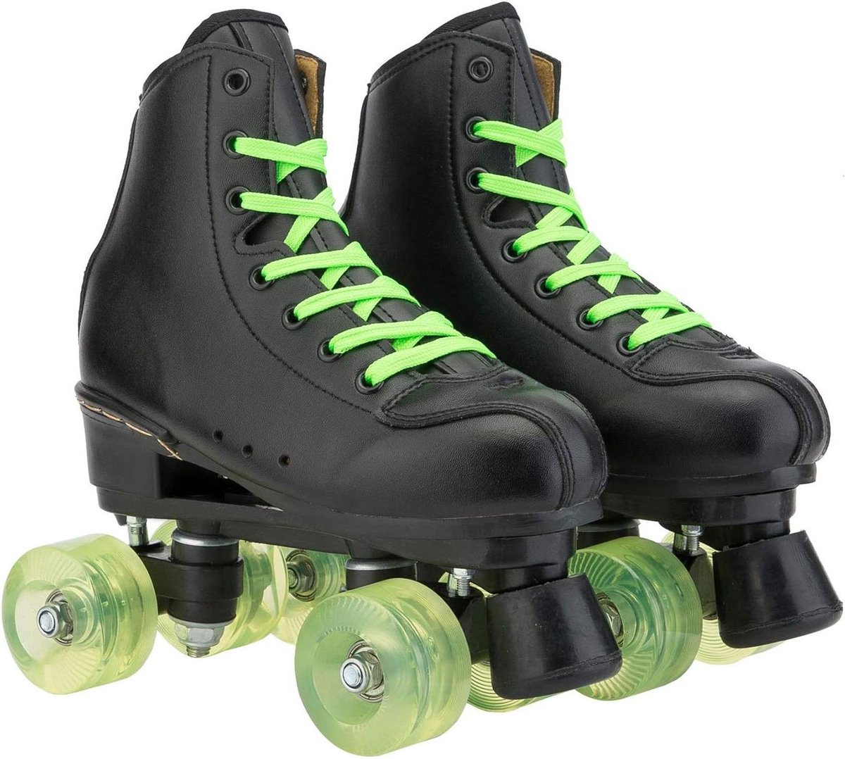 Dubbelrijige rolschaatsen Parkour schoenen Katrolschaatsen Buitensporten Klassiek dubbel rij ontwerp Lichtgroen