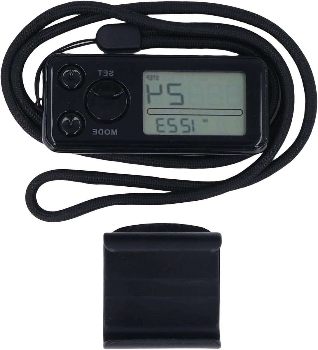 Stappenteller - Pedometer Fitness Tracker - Gezondheid Bijhouden - 3D Sensortechnologie - 11 x 8 x 3 cm - Zwart