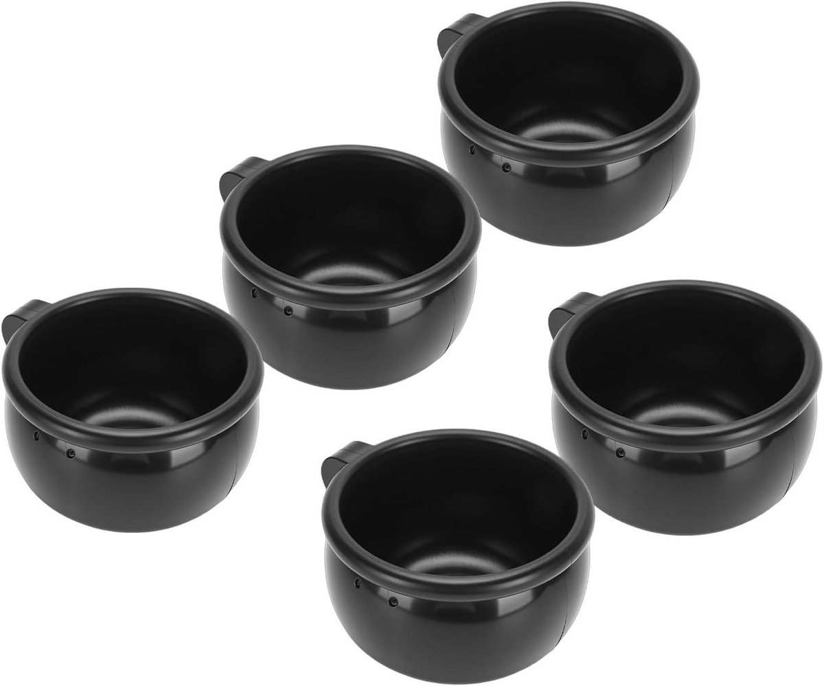 Kippen Voerbakken - Gevogelte Bakjes - Pluimvee Hydrateren - Robuust Rubber - 5 Stuks - Zwart