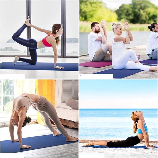 Yogamat met Positielijn - Sportmat Oefenmat - Thuis Fitness - Dubbellaags Ontwerp - 180 x 57 cm - Niet gespecificeerd van Yogamat — afbeelding 5