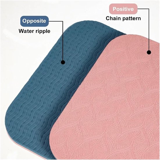 Yoga Knie Kussen - Ondersteunende Mat - Oefeningen met Ondersteuning - Antislip Ontwerp - 34 x 17 cm - Roze Blauw — afbeelding 3