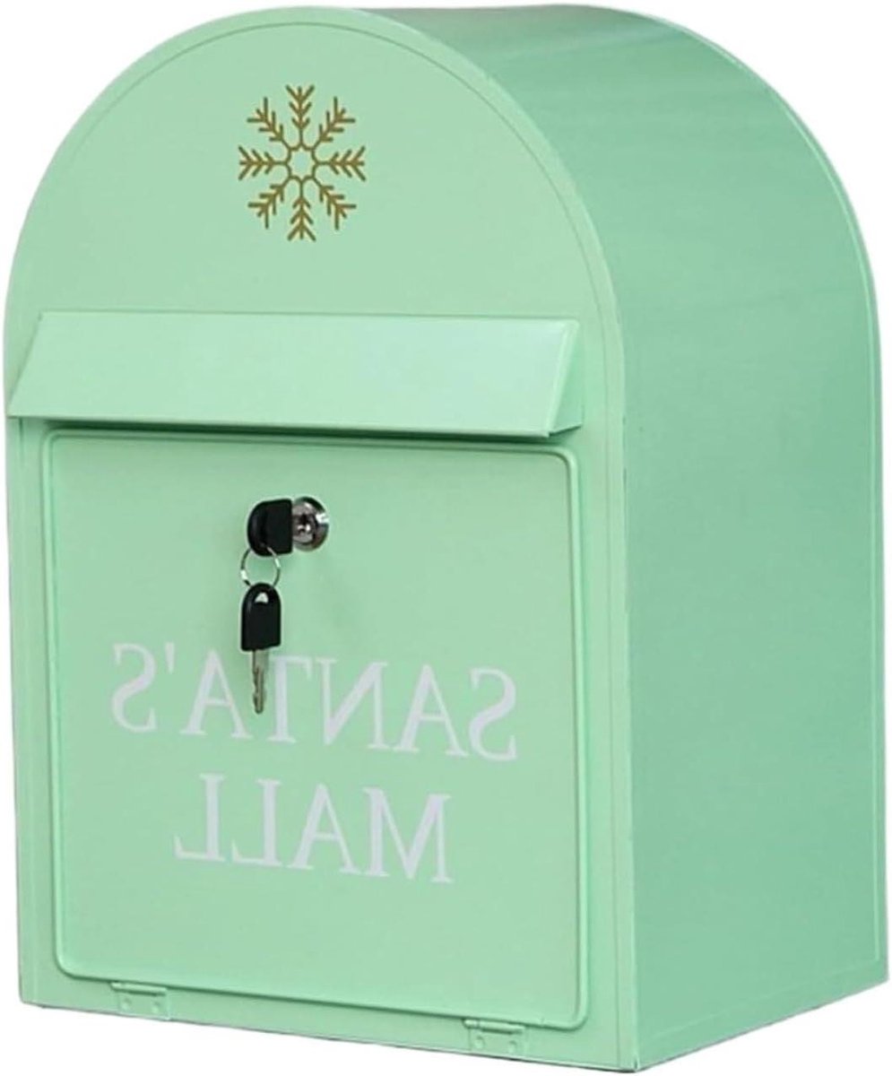 Brievenbus Pakketjes - Postbus Muurbrievenbus - Post Veilig Opslaan - Klassieke Stijl - 30x20x40cm - Groen