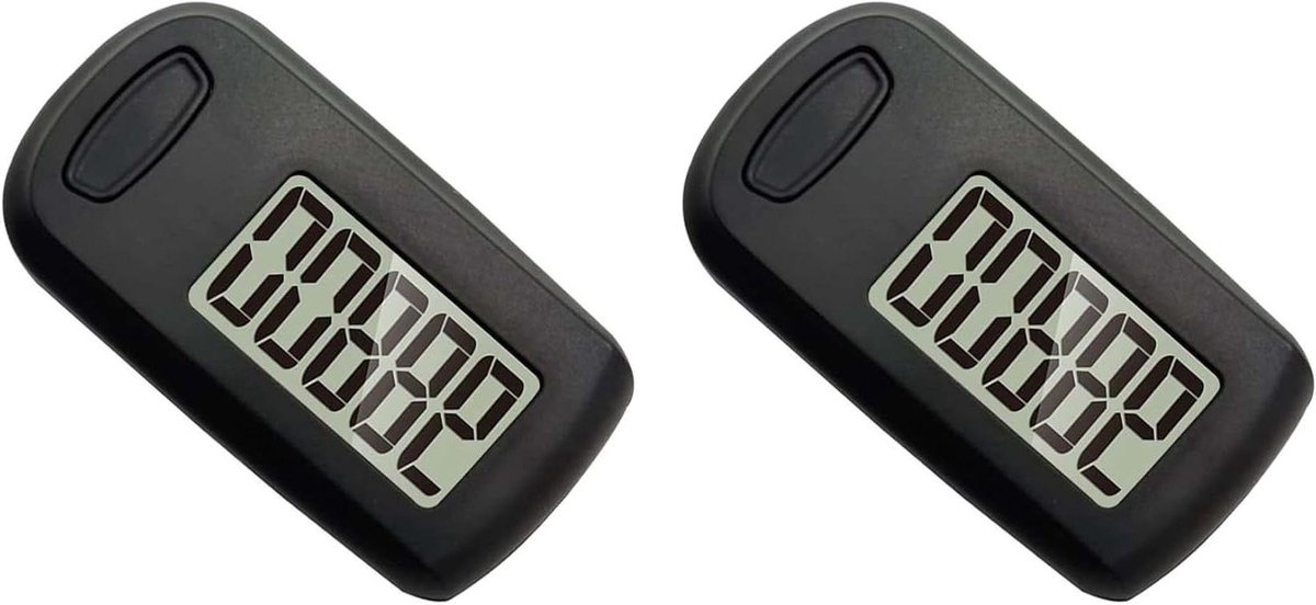 Stappenteller 3D - Pedometer Lopen - Dagelijkse Beweging Volgen - Geavanceerde 3D Sensor - 62 Gram - Zwart