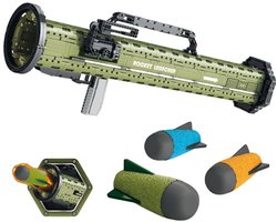 Reobrix 77027 AT-4 Bazoeka mega bouwset | WW2 army pistool modelbouw | Creator classic battlefield guns bouwpakket | Technische Educatief militair & leger speelgoed voor volwassenen | Kogels niet geschikt voor Lego technic | Bouwdoos met 1748 bloks