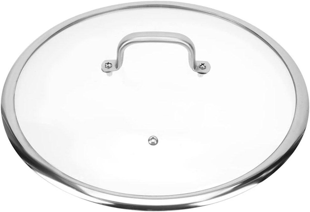 Glazen Kookpot Deksel - Pan Deksel - Koken en Bakken - Met Stoomventilatie - 30CM - Transparant