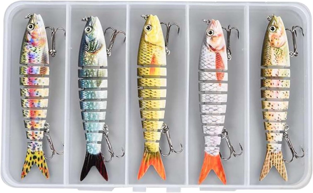 Vis Lokaas Set - Kunstaas Vissen - Vissen in Water - Natuurlijke Beweging - 5 Stuks - Multicolor