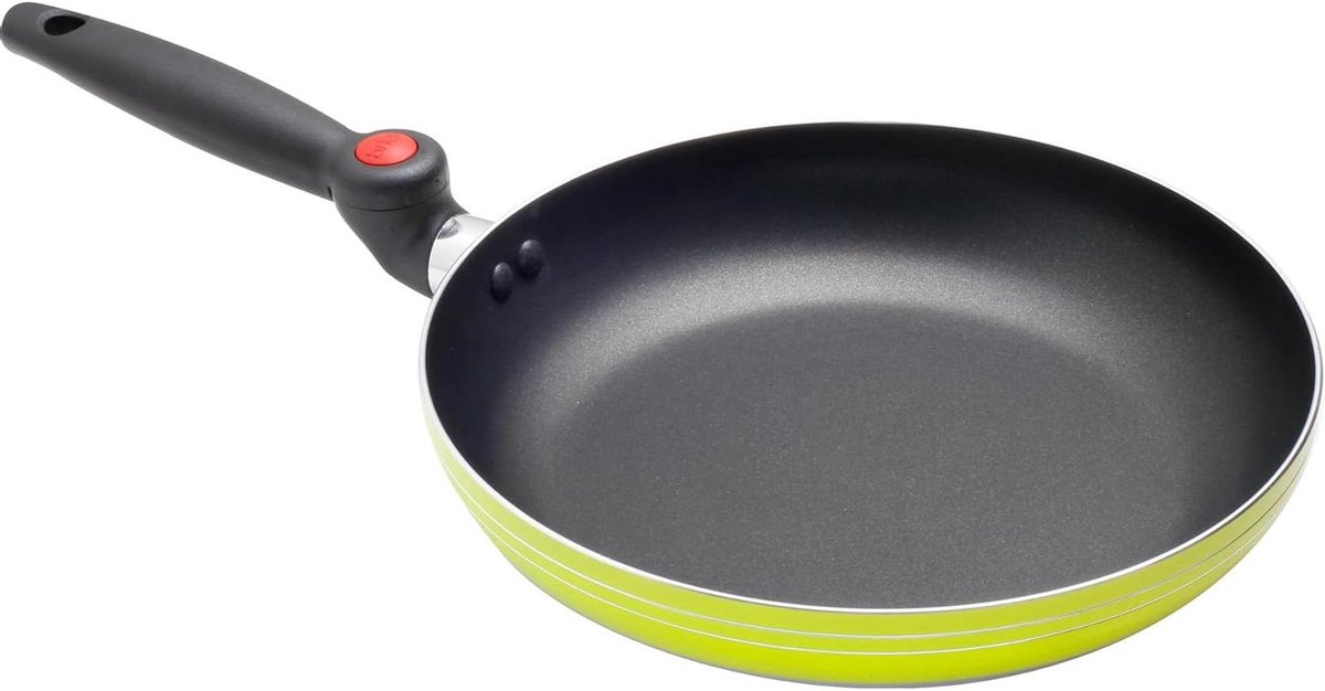Braadpan - Compacte pan - Koken op gas - Inklapbare handgreep - 26 cm - Groen