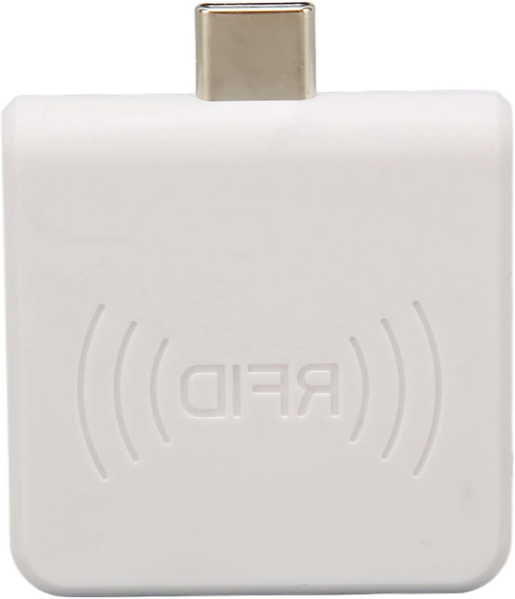 Draagbare contactloze kaartlezer voor mobiele telefoons, USB C, 125Khz, met ingebouwde buzzer en snelle kaartlezing, geschikt voor PC, telefoon en tablet