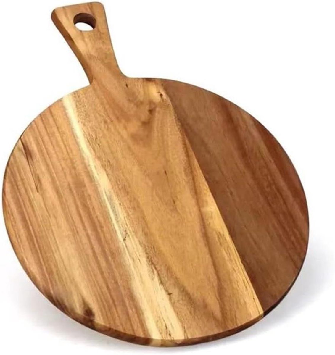 Pizza Serveerschaal - Houten Snijplank - Pizza Presenteren - Met Handvat - 40 cm - Houtkleur
