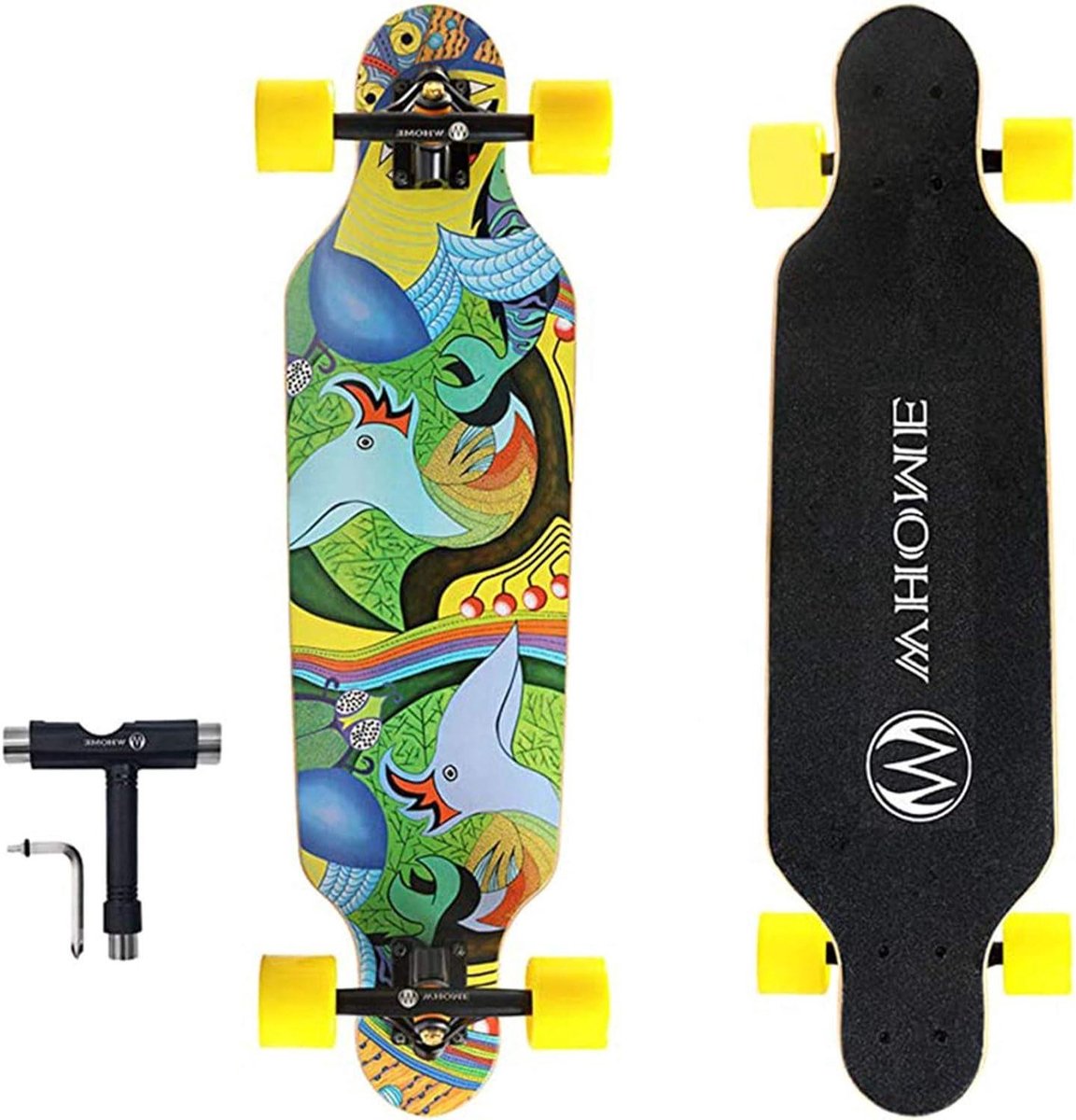 Compleet Longboard Carving Skateboard Cruisen en woon-werkverkeer ABEC-9 Lagers 31 inch Stijl B