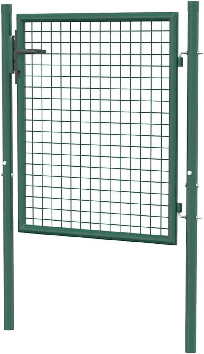 Stabiele Tuinpoort - Hekpoort Perceel - Tuin Afscheiden - Gepoedercoat Staal - 100 x 75 cm