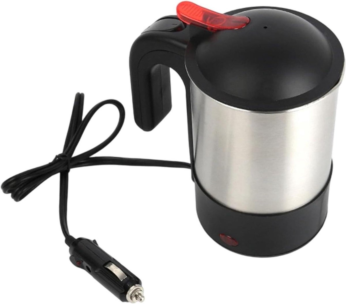 Roestvrijstalen Autoketel Reis Waterkoker Warme Dranken Onderweg Antislip Basis 1.5 Liter Zilver
