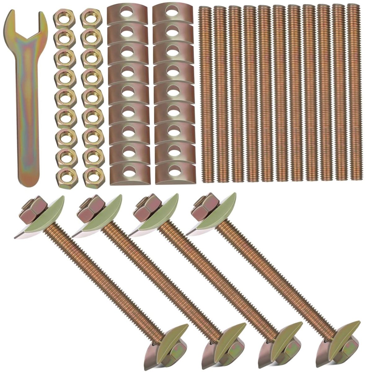 Aanrechtconnectorbouten Sets - Meubelverbinder Bevestiging - Werkbladen Verbinden - Zeer Sterk IJzer - 10 cm Lengte - Multikleur