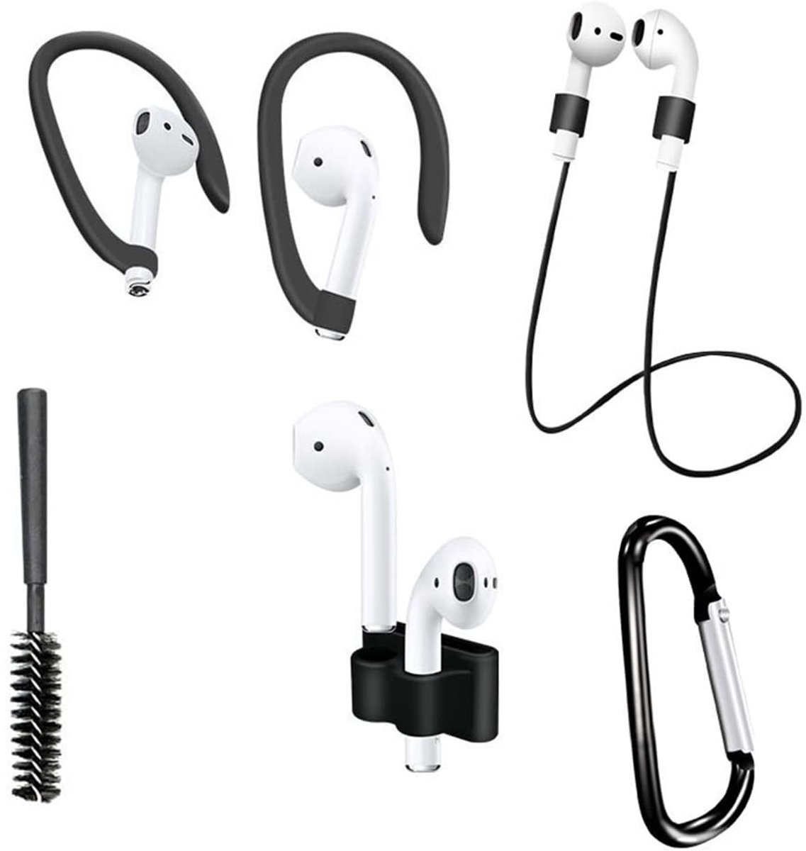 Dailygoods - Set van 6 Draadloze Oortelefoon Anti-Verloren Accessoires