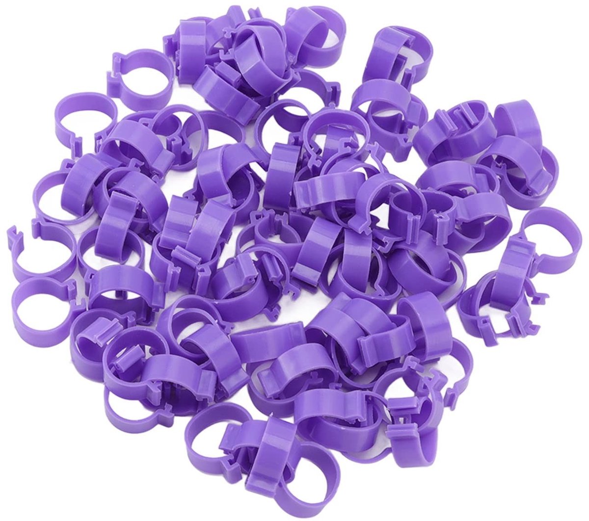 Dailygoods - 100 Stuks Gevogelte Voet Ringen voor Identificatie