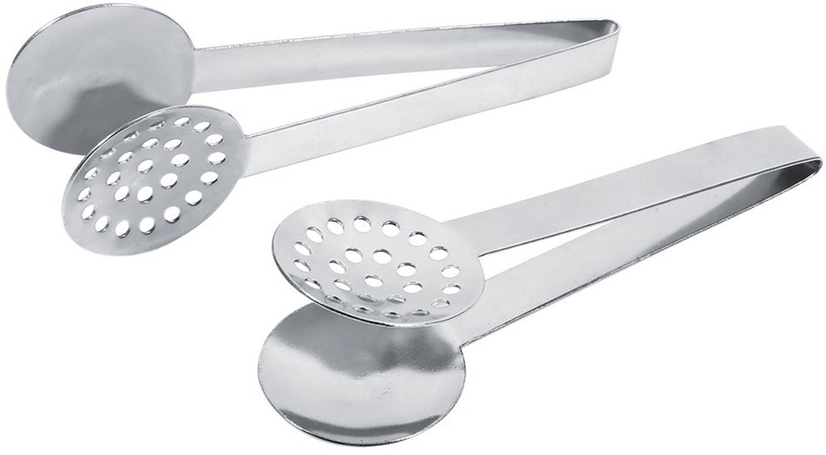 Dailygoods - Set van 2 Roestvrijstalen Theezakje Tangen voor Perfecte Thee