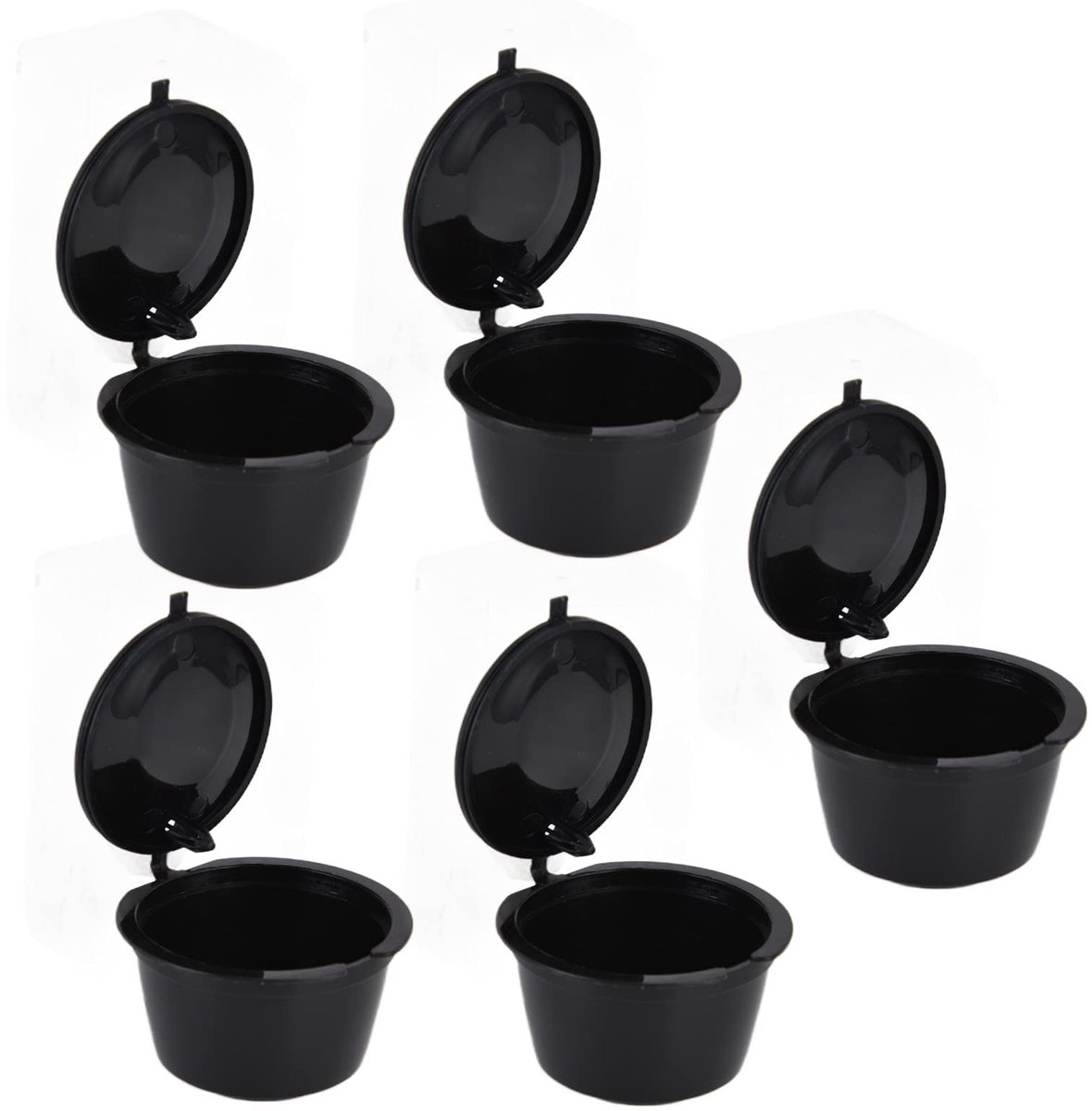 Dailygoods - 5 Stuks Herbruikbare Koffiefilters met Maatlepel voor Koffiezetapparaat