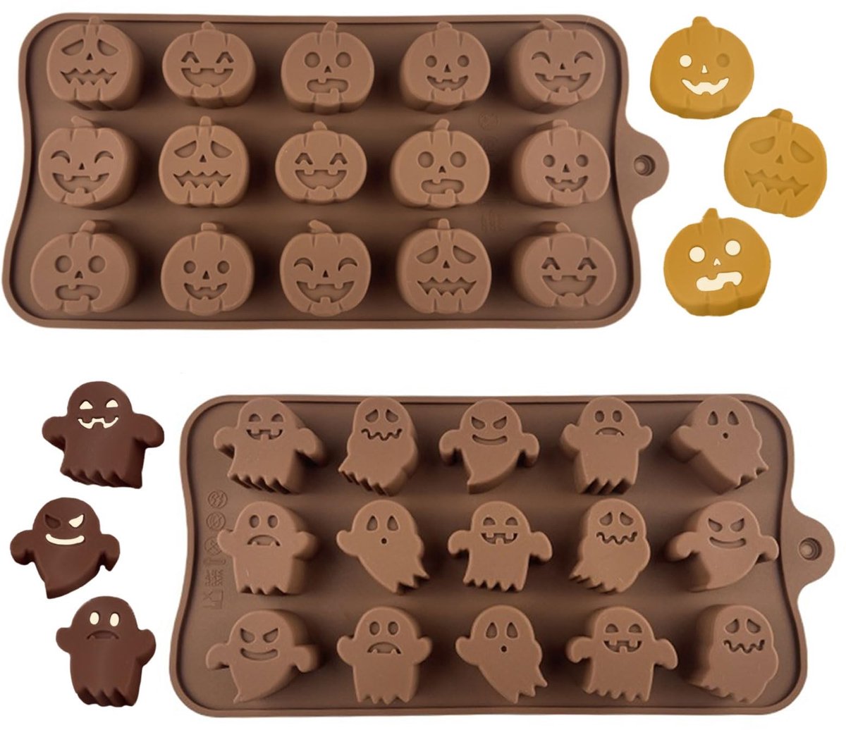 Dailygoods - Siliconen Bakvormen voor Halloween 2 Stuks