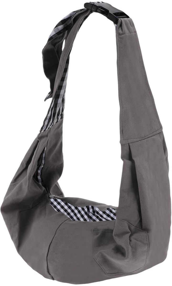 Dailygoods - Dailygoody - Huisdier Draagzak - Verstelbare Draagzak - Veilig en Comfortabel - Grijs Zwart - Voor Honden en Katten - Ideaal voor Wandelen en Reizen