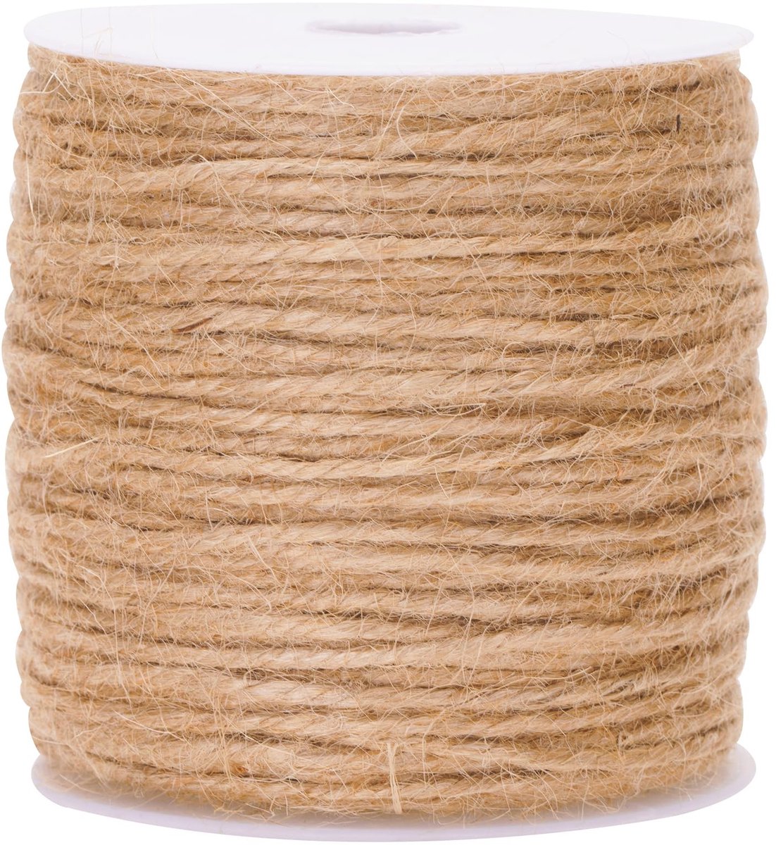 Dailygoods - Jute Touw 100 Meter - Sterk en Duurzaam - Bruin Decoratiekoord - 3 mm Jute-snoer - Voor DIY en Tuinieren - Perfect voor Versiering