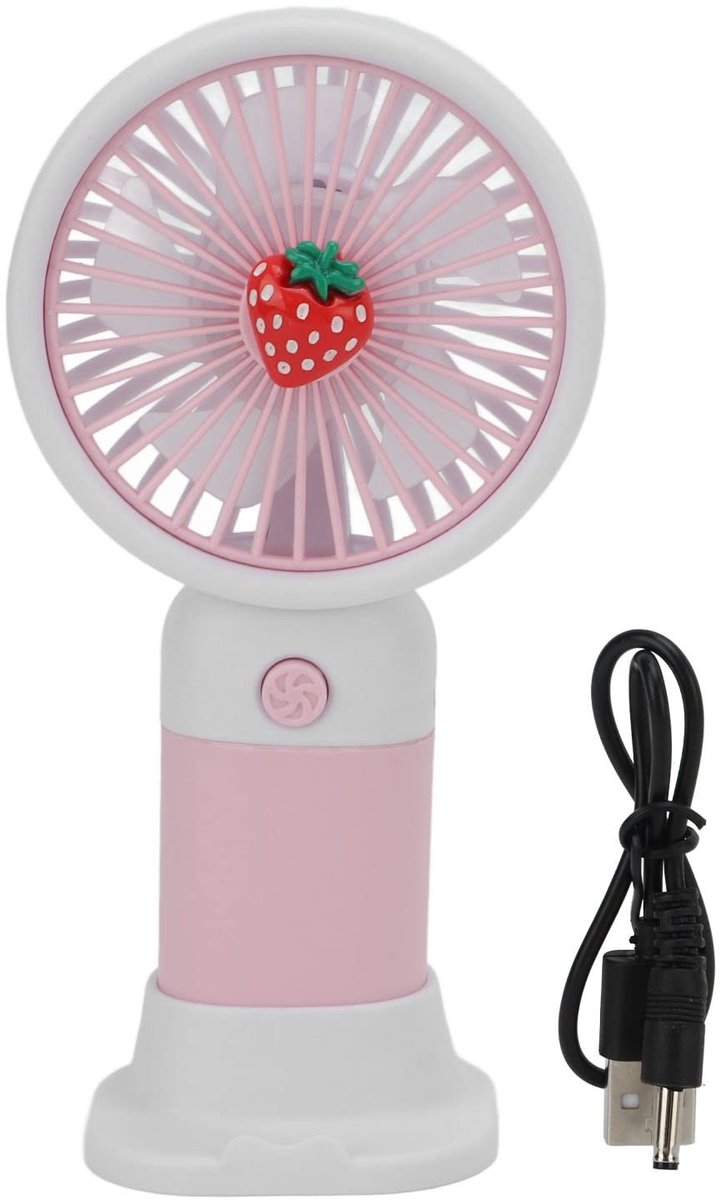Dailygoods - Draagbare USB-Oplaadbare Ventilator met Aardbeienlook