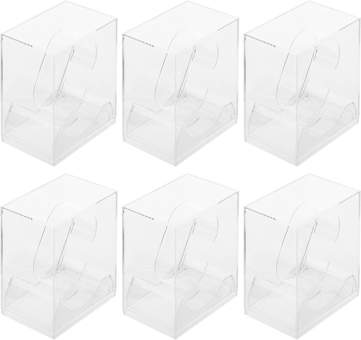 6-delige opbergdoos voor horloges en sieraden, transparante displaystand voor kettingen en armbanden, perfect voor reizen en organisatie