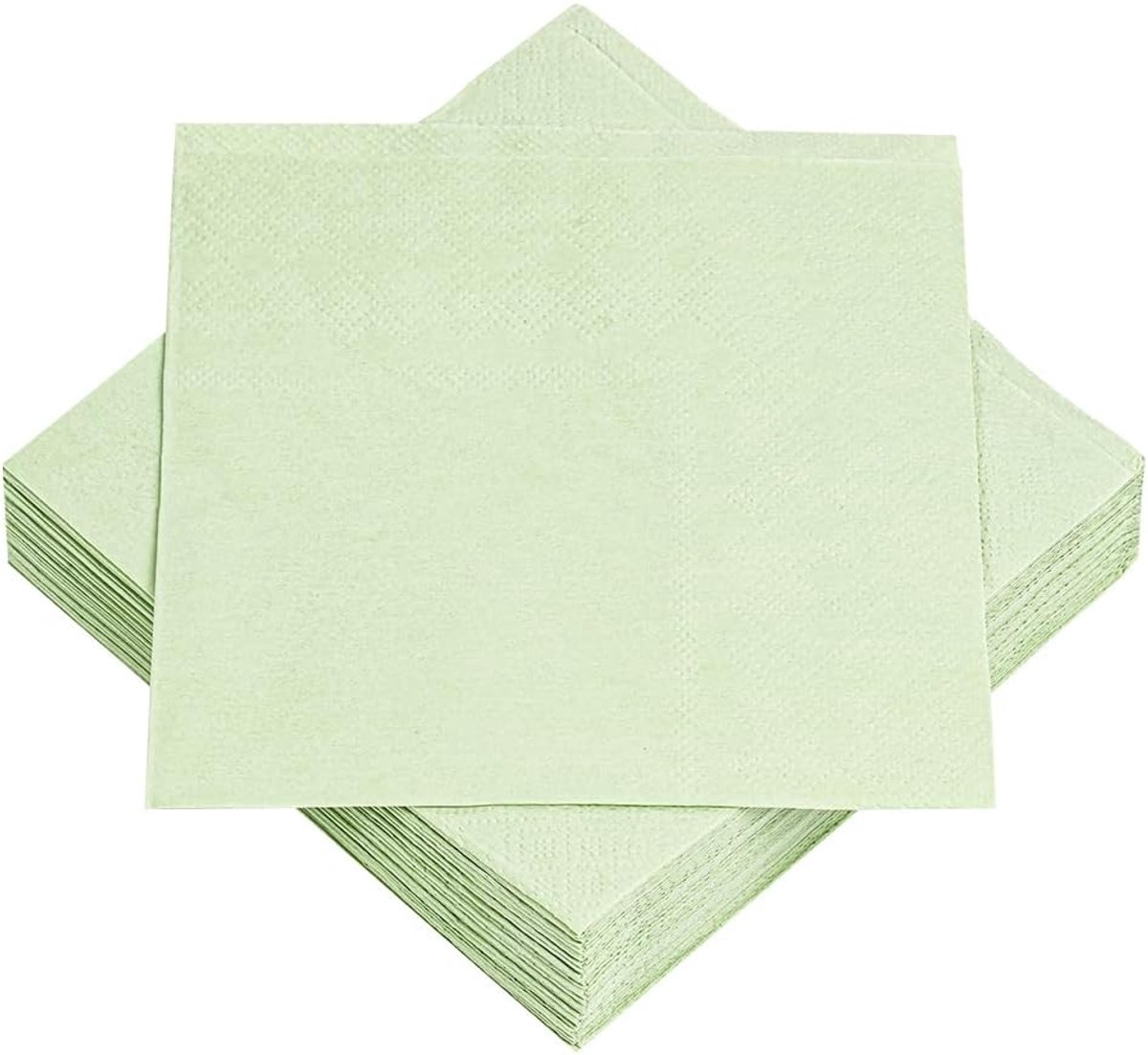 Servetten Papieren - Servetten - Tafel Servetten - Papier - Papieren Wegwerp Servetjes - Feestservetten - Voorjaar Servetten - Lunch/Diner Tafel Decoratie - 2 Laags - Lichtgroen - 33 x 33 cm - 40 Stuks - van Imperatoris