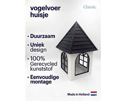 BodiDesign Vogelhuisje Classic - Voederhuisje voor Vogels- Weerbestendig PETG