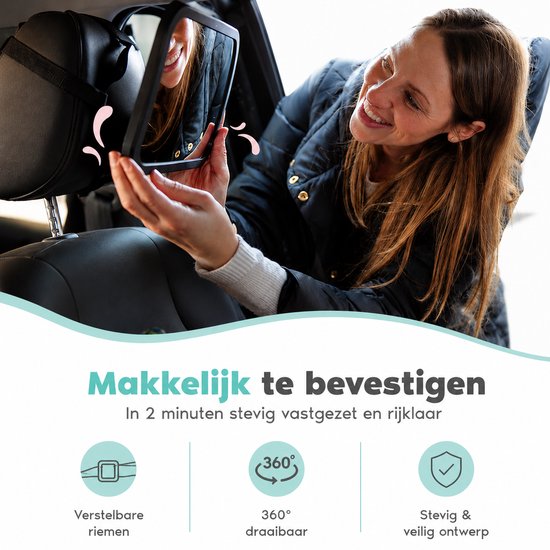 Autospiegel Baby Verstelbaar - Achteruitkijkspiegel - Baby Spiegel Auto Achterbank van Merkloos — afbeelding 3