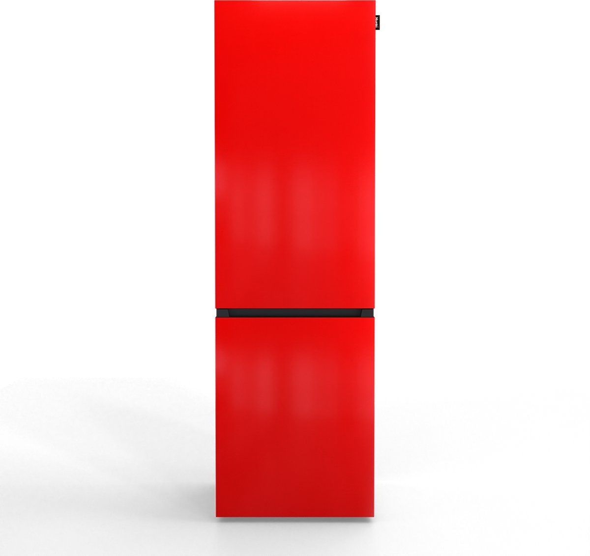 NUNKI LARGECOMBI-FRED Combi Bottom Koelkast, E, 198+66l, Hot Rod Red Gloss Front