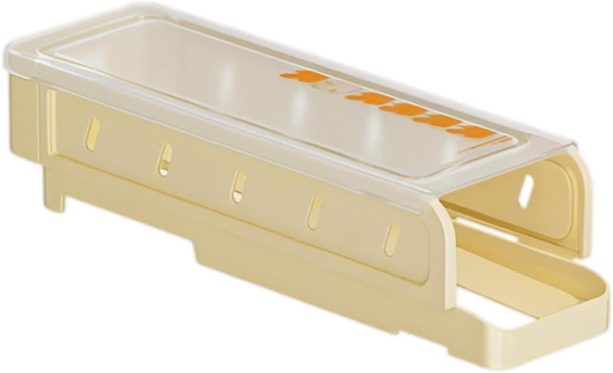 Koelkast Eiercontainer - Eierrekje - Keuken Organiseren - Automatisch Scrollen - 7.5x9.5x7.5 cm - Transparant