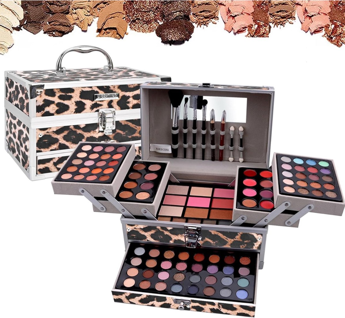 VIN® Make Up Koffer - Met Inhoud - Make Up Set Voor Meisjes - Make Up Koffer Kinderen – Gevulde Make Up Kist Kind - Met Make Up Dames - Cadeau Voor Kinderen – Complete Set