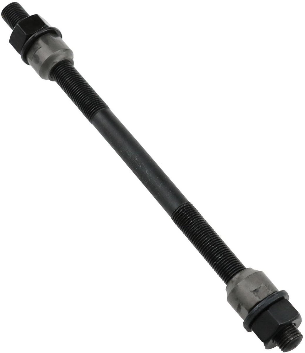 Fiets As - Achteras Wiel - Onderhoud Fiets - Roestbestendig Metaal - 190mm M10 - Zwart