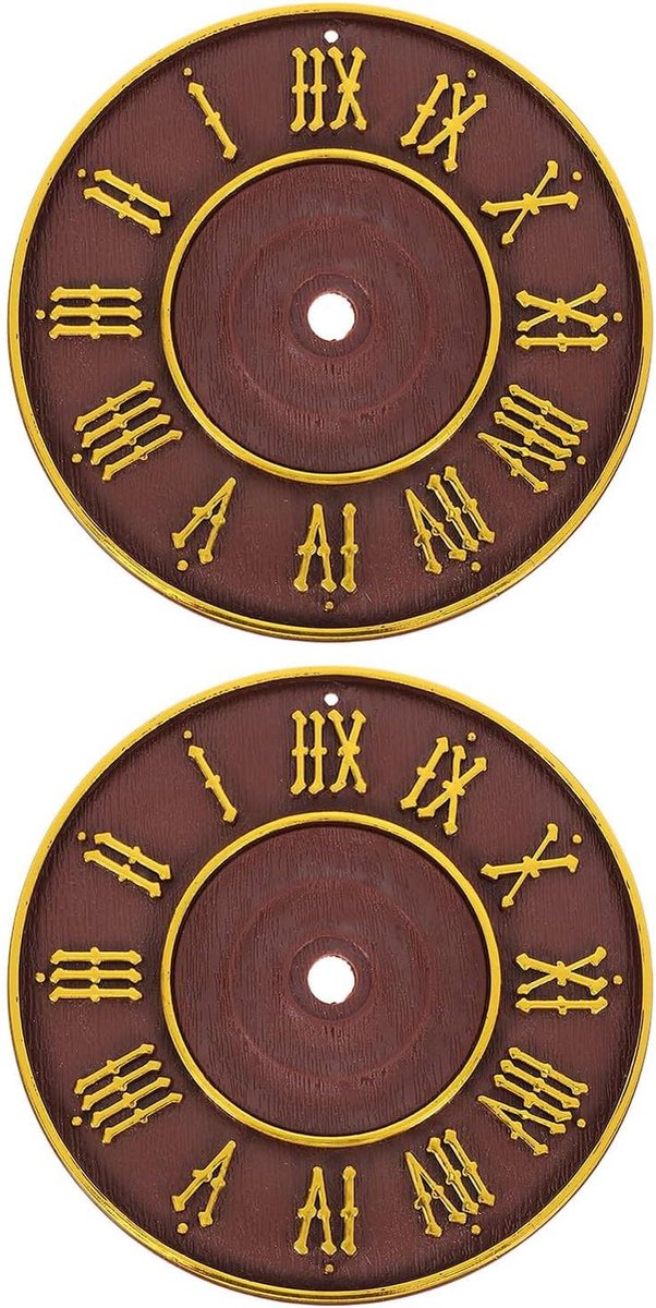 Klok Wijzerplaat Vervanging - Klokonderdelen - Klok Reparatie - Romeinse Cijfers - 13.7 cm Diameter - Meerkleurig