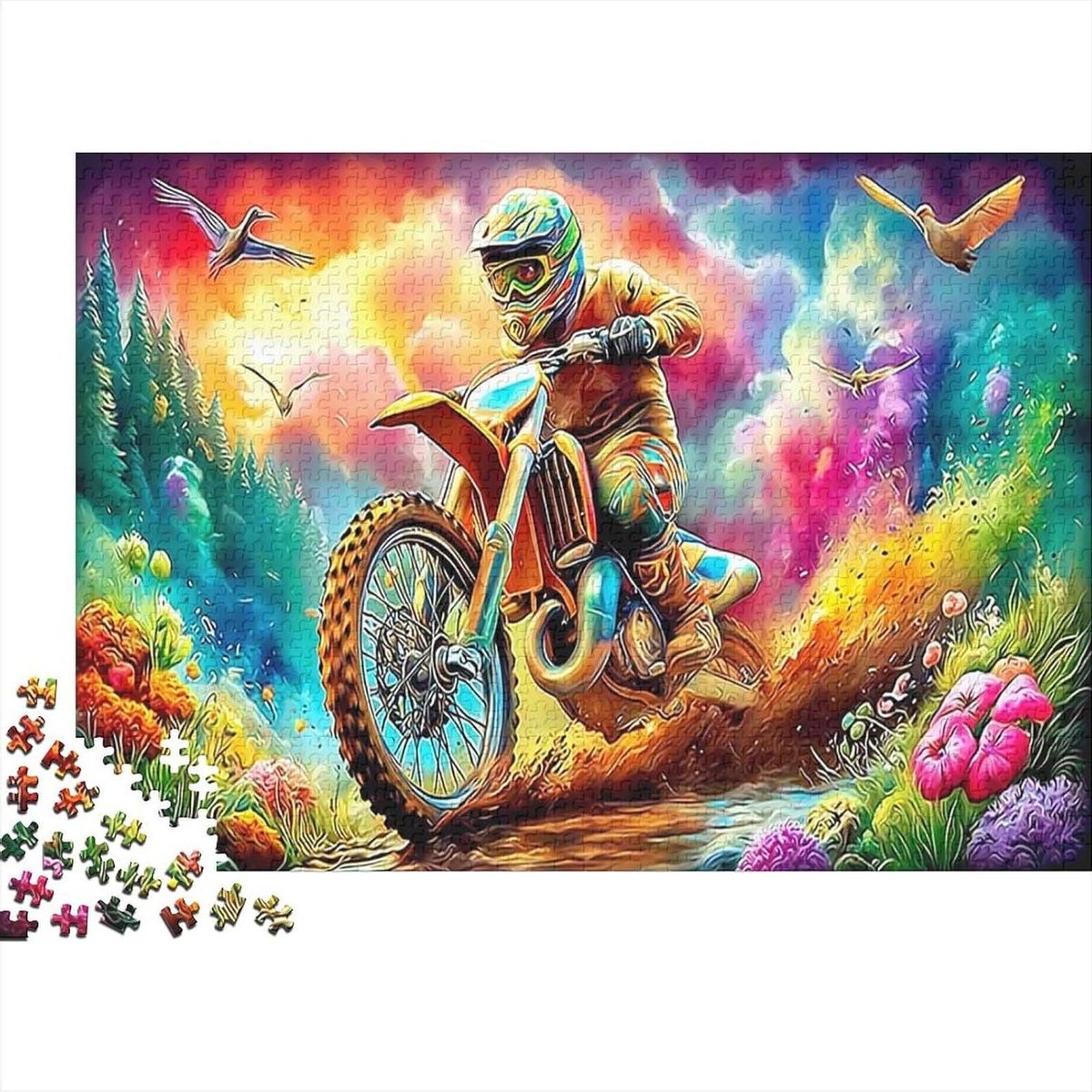 Legpuzzel 1000 stukjes - Landschap Puzzel - Ontspanning Thuis - Gedetailleerd Motief - 38 x 26 cm - Kleurrijk