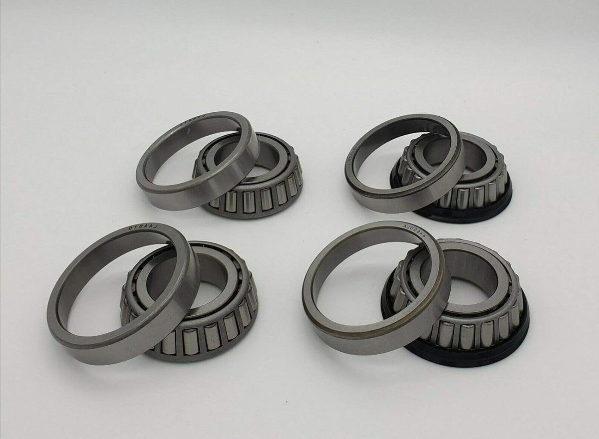 Wiellagers Set - Aanhanger Lagers - Onderhoud Aanhangwagen - Met Afsluitingen - 4 Stuks - Zilverkleurig