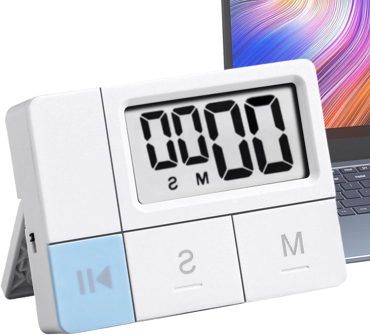 Digitale Timer - Keukenklok Management - Taken Timen - HD Display - 3.2 x 11 x 3.2 cm - Wit