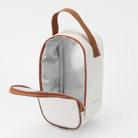 Lunchtas - Opbergtas Handvat - Maaltijd Transport - Geïsoleerd Oxford-doek - 22 x 13 x 10 cm - Wit — afbeelding 4