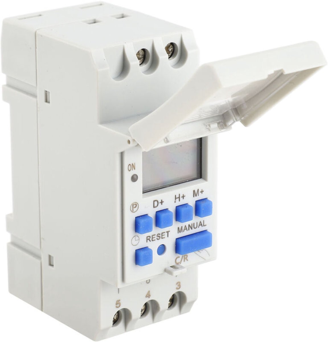 Programmeerbare digitale timer AC220V - 16 aan/uit-standen - LCD-display - 15A stroomsterkte - DIN-railmontage